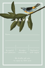 RSVP Cards The Botanist (portrait) Blue
