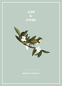 The botanist blue order of service booklets The botanist blue order of service booklets