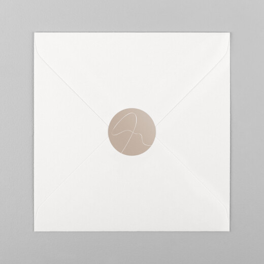 Wedding Envelope Stickers Thread Beige - View 2