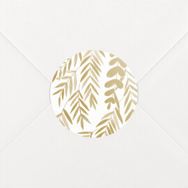 Wedding Envelope Stickers Foliage gold