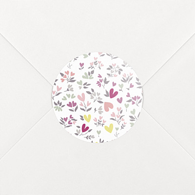Liberty heart plum christening stickers Liberty heart plum christening stickers