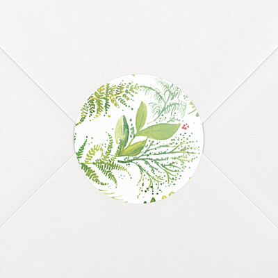 Forest whisper green christening stickers Forest whisper green christening stickers