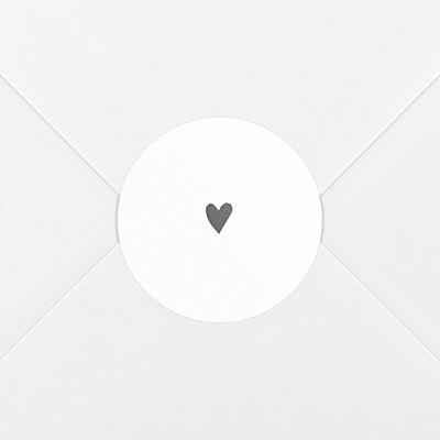 Lovely heart grey christening stickers Lovely heart grey christening stickers