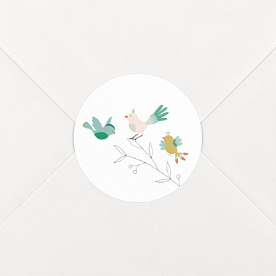 Birds of a feather pink christening stickers Birds of a feather pink christening stickers