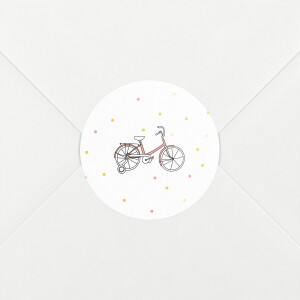 Christening Stickers Little Bicycle Pink