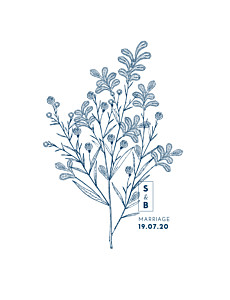 Laure de sagazan blue vintage wedding invitations Laure de sagazan blue vintage wedding invitations