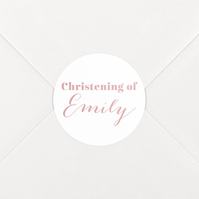 Classic white christening stickers Classic white christening stickers