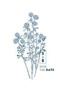Laure de sagazan (navy) white unique save the date cards Laure de sagazan (navy) white unique save the date cards