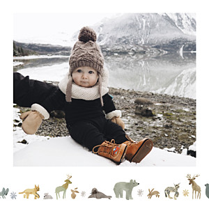 Tundra white autumn baby thank you cards Tundra white autumn baby thank you cards