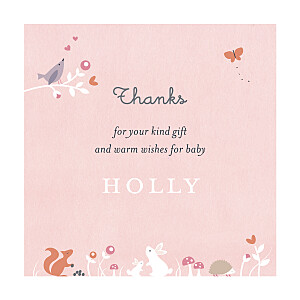 Enchanted forest rose autumn baby thank you cards Enchanted forest rose autumn baby thank you cards