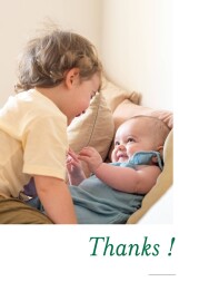 Baby Thank You Cards Refined White