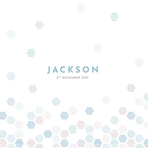 Hexagon blue boys baby announcements Hexagon blue boys baby announcements