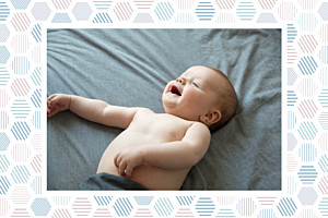 Hexagon blue autumn baby thank you cards Hexagon blue autumn baby thank you cards