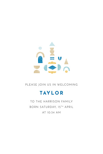 Baby Announcements Building Blocks Blue - Page 3 Baby Announcements Building Blocks Blue - Page 3