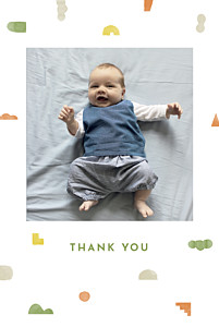 Building blocks orange orange baby thank you cards Building blocks orange orange baby thank you cards