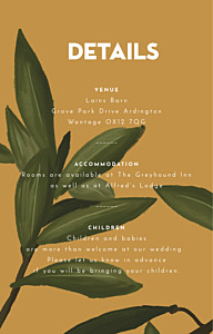 The botanist blue guest information cards The botanist blue guest information cards