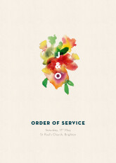 Wedding Order of Service Booklet Covers Bloom Beige