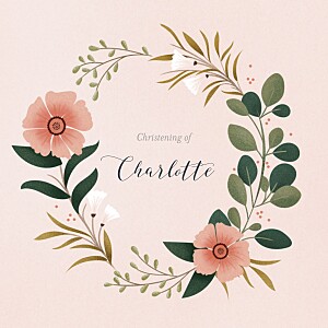 Daphné (4 pages) spring girls christening invitations Daphné (4 pages) spring girls christening invitations