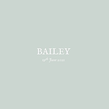 Baby's breath (foil) green baby announcements Baby's breath (foil) green baby announcements