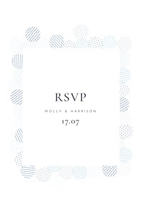 Sequins blue rsvp cards Sequins blue rsvp cards