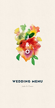 Bloom beige wedding menus Bloom beige wedding menus