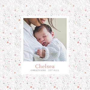 Liberty stars pink girls christening invitations Liberty stars pink girls christening invitations
