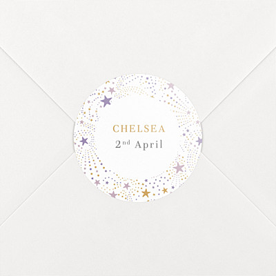 Liberty stars purple christening stickers Liberty stars purple christening stickers