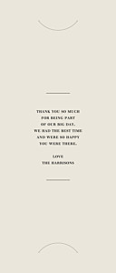 Modern chic (bookmark) beige white wedding thank you cards Modern chic (bookmark) beige white wedding thank you cards