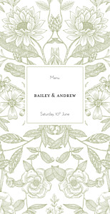 Springs eternal green wedding menus Springs eternal green wedding menus