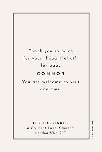 Baby Thank You Cards Minimalist frame chalk - Page 2 Baby Thank You Cards Minimalist frame chalk - Page 2