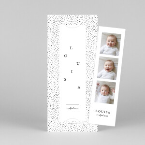 Baby Thank You Cards Little Dots (Bookmark) Pink
