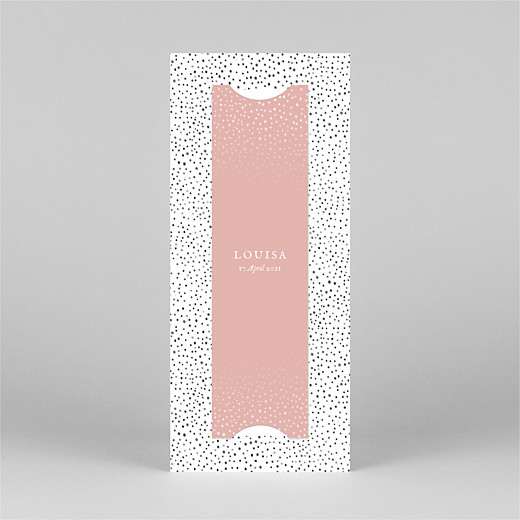 Baby Thank You Cards Little dots (bookmark) pink - View 3 Baby Thank You Cards Little dots (bookmark) pink - View 3