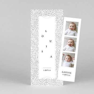 Little dots (bookmark) green green baby thank you cards Little dots (bookmark) green green baby thank you cards