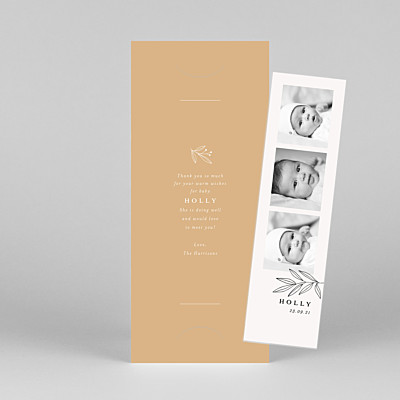 Budding branch (bookmark) orange orange baby thank you cards Budding branch (bookmark) orange orange baby thank you cards