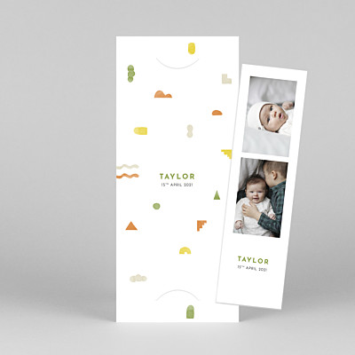 Building blocks (bookmark) orange orange baby thank you cards Building blocks (bookmark) orange orange baby thank you cards