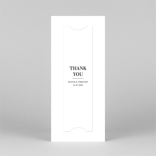 Wedding Thank You Cards Modern chic (bookmark) white - View 3 Wedding Thank You Cards Modern chic (bookmark) white - View 3