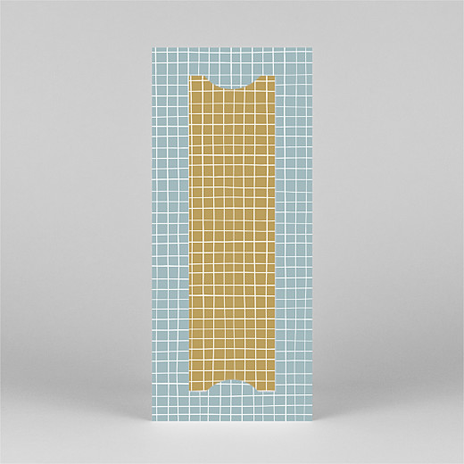 Baby Thank You Cards Scandi Squares (Bookmark) Blue - View 3 Baby Thank You Cards Scandi Squares (Bookmark) Blue - View 3