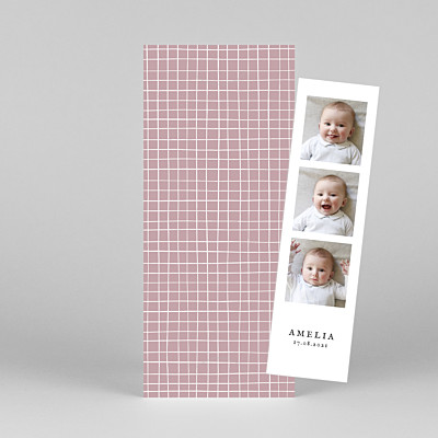 Scandi squares (bookmark) pink pink baby thank you cards Scandi squares (bookmark) pink pink baby thank you cards