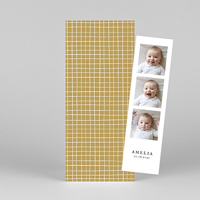 Scandi squares (bookmark) yellow yellow baby thank you cards Scandi squares (bookmark) yellow yellow baby thank you cards
