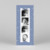 Baby Thank You Cards Elegant foliage (bookmark) blue - View 2 Baby Thank You Cards Elegant foliage (bookmark) blue - View 2