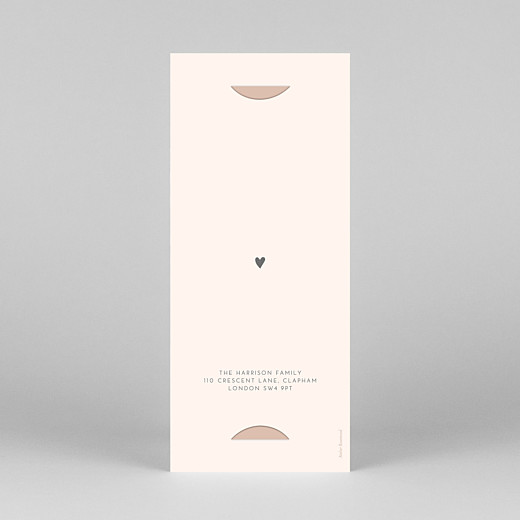 Baby Thank You Cards Lovely heart (bookmark) pink - View 4 Baby Thank You Cards Lovely heart (bookmark) pink - View 4