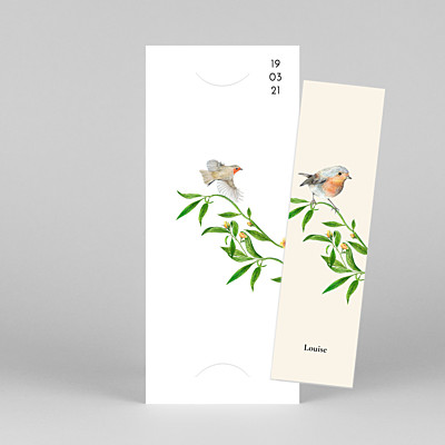 Flora & fauna (gatefold) white floral baby thank you cards Flora & fauna (gatefold) white floral baby thank you cards