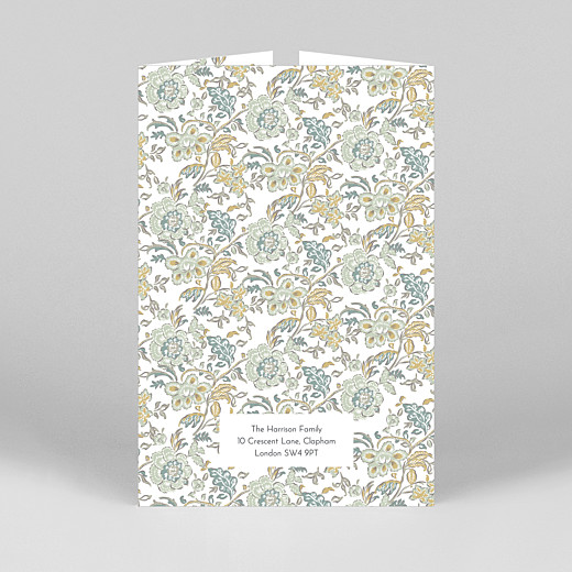 Baby Thank You Cards Victorian blossom (gatefold) portrait blue - View 3 Baby Thank You Cards Victorian blossom (gatefold) portrait blue - View 3