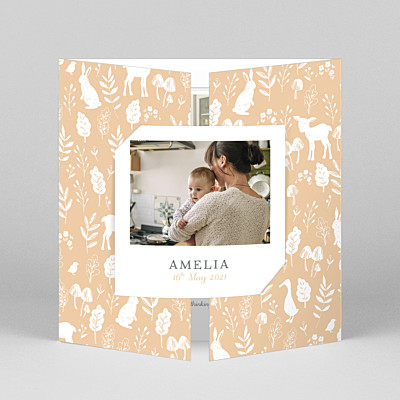 Fable (gatefold) orange orange baby thank you cards Fable (gatefold) orange orange baby thank you cards