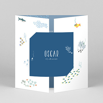 Once upon a time (gatefold) ocean blue baby thank you cards Once upon a time (gatefold) ocean blue baby thank you cards