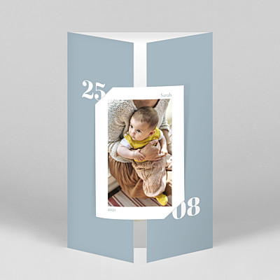Timeless (gatefold portrait) blue blue baby thank you cards Timeless (gatefold portrait) blue blue baby thank you cards