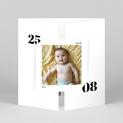 Timeless (gatefold) white le collectif baby thank you cards Timeless (gatefold) white le collectif baby thank you cards