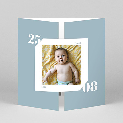 Timeless (gatefold) blue blue baby thank you cards Timeless (gatefold) blue blue baby thank you cards