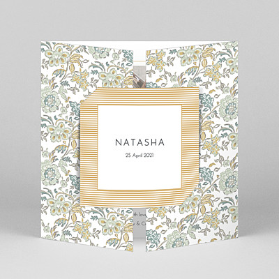 Victorian blossom (gatefold) blue liberty baby thank you cards Victorian blossom (gatefold) blue liberty baby thank you cards