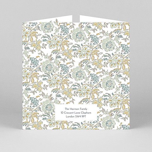 Baby Thank You Cards Victorian blossom (gatefold) blue - View 3 Baby Thank You Cards Victorian blossom (gatefold) blue - View 3